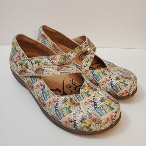 Portofino - Stamp collector print Mary Jane shoes